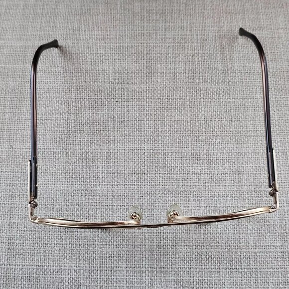 Vintage Luxottica Men Eyeglasses Frame Gold Tone 54[]18 145 Frame Italy - Picture 12 of 12